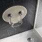 Ravak Ovo P II - Siège de douche Clear, 410x350 mm, inox/transparent B8F0000048