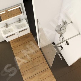 Ravak Walk-In - Paroi de douche Walk-in Wall 150, 1500x2000 mm, aluminium brillant/verre clair GW9WP0C00Z1