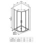 Ravak Blix - Cabine de douche quart de cercle, 900x900 mm, noir/verre clair X3BM70300Z1 Ravak Blix - Cabine de douche quart de cercle, 900x900 mm, noir/verre clair X3BM70300Z1