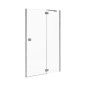 Jika Cubito Pure - Porte de douche rabattable 1200 ????mm, droit, Jika Perla Glass, argent/verre clair H2544270026681