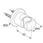 Kludi Nova Fonte - Support de douche, chrome 2055205-15