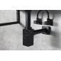 Sapho Siphons - Siphon de lavabo, 1 1/4, sortie d'évacuation 32 mm, anguleux, noir mat SI415