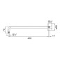 Steinberg 100 - Bras de douche, 450 mm, or rose 100 7910 RG