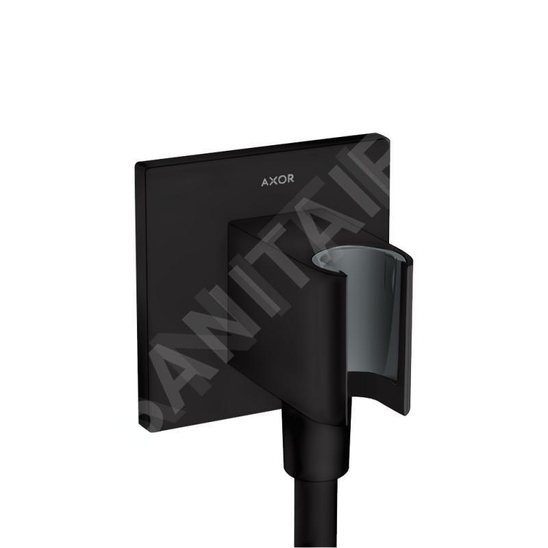 Axor Programme de douche - Coude de raccordement de douche avec support, noir mat 36734670