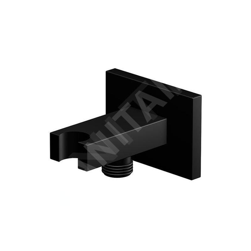 Steinberg 135 - Coude de raccordement de douche avec support, noir 135 1667 1 S