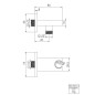 Steinberg 135 - Coude de raccordement de douche avec support, noir 135 1667 1 S