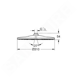 Grohe Rainshower SmartActive - Douche de tête, diamètre 31 cm, Hard Graphite 26569A00