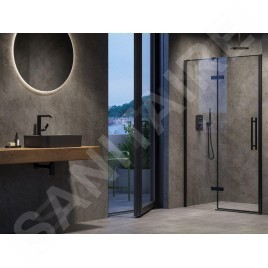 Ravak Cool! - Porte de douche 100x195 cm, noir/verre clair X0VVAC300Z1
