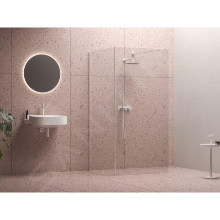 Ravak Walk-In - Paroi de douche Walk-in Corner, 1200x800 mm, blanc/verre clair GW1CG4E00Z1