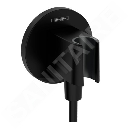 Hansgrohe Fixfit - Coude de raccordement avec support, noir mat 26888670