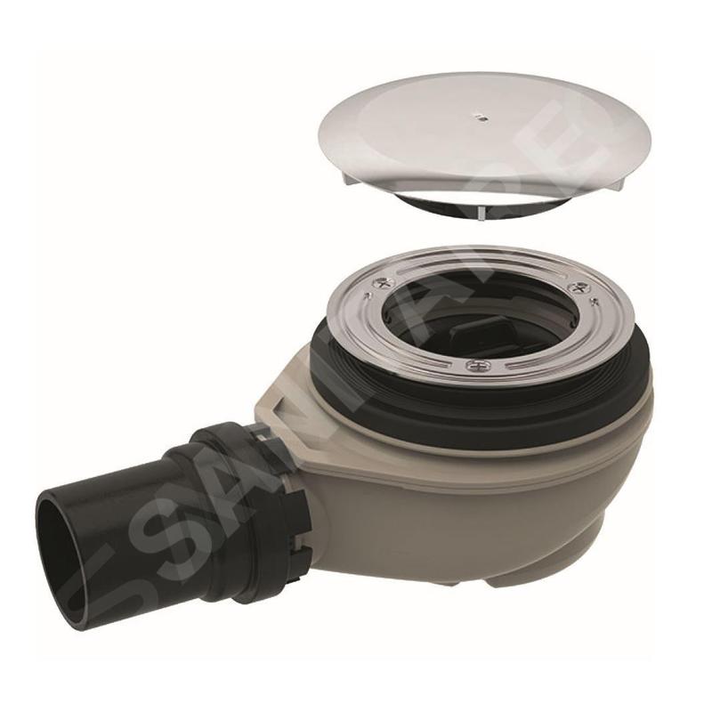 Geberit Accessoires - Garniture d’évacuation de douche d90 avec cache de la bonde d’évacuation, chrome 150.551.21.1