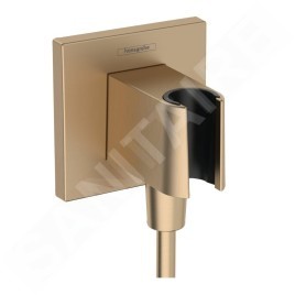 Hansgrohe Fixfit - Coude de raccordement avec support, bronze brossé 26889140