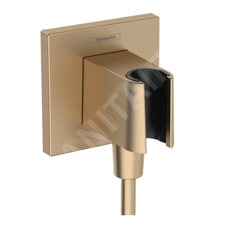 Hansgrohe Fixfit - Coude de raccordement avec support, bronze brossé 26889140