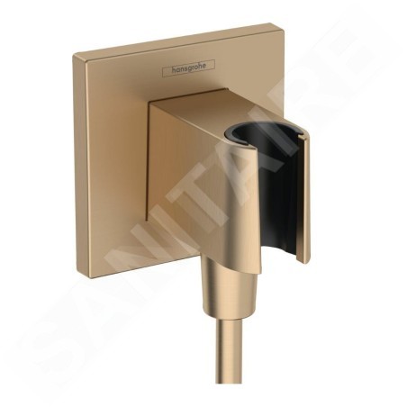 Hansgrohe Fixfit - Coude de raccordement avec support, bronze brossé 26889140