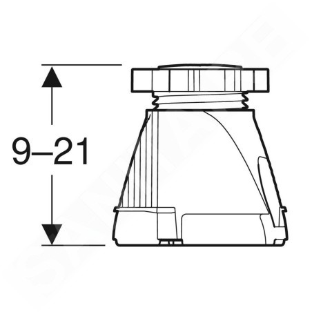Geberit Accessoires - Pieds, 9 pièces, hauteur 9-21 cm, la longueur du receveur jusqu'à 1400 mm 554.953.00.1