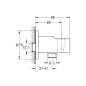 Grohe Vitalio Universal - Coude mural avec support, chrome 26962001