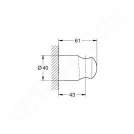 Grohe Vitalio Universal - Support de douche mural, chrome 27958000