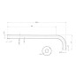 kielle Accessoires - Bras de douche 350 mm, inox 20201000 kielle Accessoires - Bras de douche 350 mm, inox 20201000