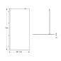 Geberit GEO - Paroi de douche Walk-In, 100x200 cm, argent/verre clair 560.139.00.2