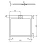 Ideal Standard i.Life - Receveur de douche 90x90 cm, Anti-Slip, noir T5227FV