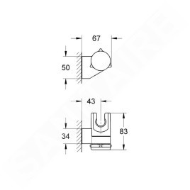 Grohe Relexa - Support mural de douchette, chrome 28623000