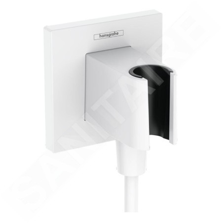 Hansgrohe Fixfit - Coude de raccordement avec support, blanc mat 26889700