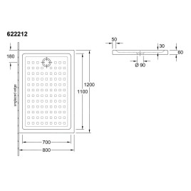 Villeroy & Boch O.novo - Receveur de douche, 800x1200 mm, blanc alpin 62221201