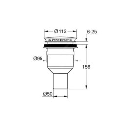 Grohe Garnitures de vidage - Garniture de vidage pour receveurs de douche, sortie bas, blanc alpin 49533SH0