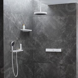 Hansgrohe Rainfinity - Douche d'épaules 500 avec tablette, 1jet, couleur chrome 26243000