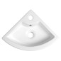 Sapho Lavabos - Lave-mains d'angle Gynt 330x330 mm, avec un trou pour robinet, blanc AR154