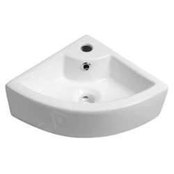 Sapho Lavabos - Lave-mains d'angle Gynt 330x330 mm, avec un trou pour robinet, blanc AR154