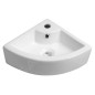Sapho Lavabos - Lave-mains d'angle Gynt 330x330 mm, avec un trou pour robinet, blanc AR154