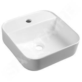 Sapho Lavabos - Lavabo Molvena 395x395 mm, sans trop-plein, blanc AR453
