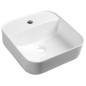 Sapho Lavabos - Lavabo Molvena 395x395 mm, sans trop-plein, blanc AR453 Sapho Lavabos - Lavabo Molvena 395x395 mm, sans trop-plein, blanc AR453