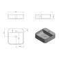 Sapho Lavabos - Lavabo Molvena 395x395 mm, sans trop-plein, blanc AR453 Sapho Lavabos - Lavabo Molvena 395x395 mm, sans trop-plein, blanc AR453