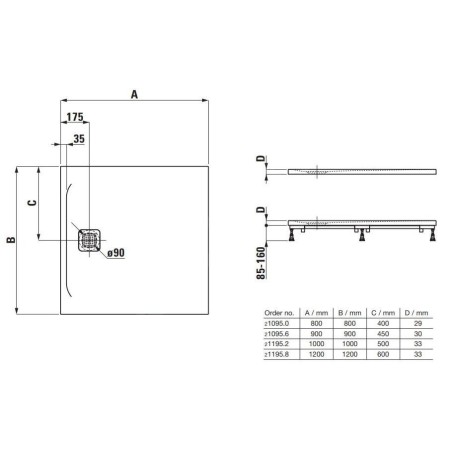 Laufen Pro - Receveur de douche 1200x1200 mm, blanc H2119580000001