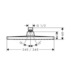 Hansgrohe Crometta - Douche de tête E 240 mm, noir mat 26726670