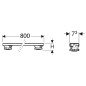 Geberit Accessoires - Kit pour montage brut 800 mm, hauteur de 6-12 cm, pour les receveurs jusqu'à 1400 mm 554.961.00.1