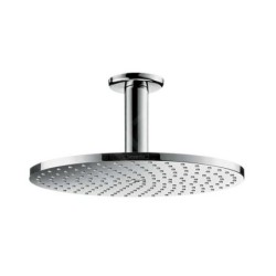 Hansgrohe Raindance S - Douche de tête PowderRain 240,  avec raccord au plafond 100mm, chrome 27620000