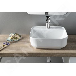 Sapho Lavabos - Lavabo Molvena 395x395 mm, sans trop-plein, blanc AR453