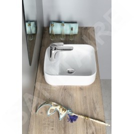 Sapho Lavabos - Lavabo Molvena 395x395 mm, sans trop-plein, blanc AR453