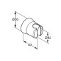 Kludi Supports de douche - Support mural de douchette Sirena, chrome 6305005-00