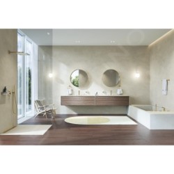 Grohe Rainshower SmartActive Cube - Douche de tête 310, bras de douche 430 mm, 2 jets, Cool Sunrise brossé 26479GN0