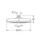 Grohe Vitalio Start - Douche de tête, diamètre 210 mm, 1 jet, chrome 26415000