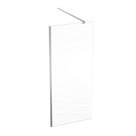 Geberit GEO - Paroi de douche Walk-In, 90x200 cm, argent/verre clair 560.129.00.2
