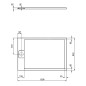 Ideal Standard i.Life - Receveur de douche 120x80 cm, Anti-Slip, noir T5220FV