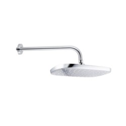 kielle Vega - Douche de tête 260, 1 jet, bras de douche 350 mm, chrome / blanc 20118SE0