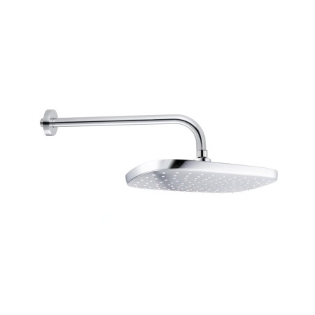 kielle Vega - Douche de tête 260, 1 jet, bras de douche 350 mm, chrome / blanc 20118SE0