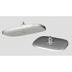 kielle Vega - Douche de tête 260, 1 jet, bras de douche 350 mm, chrome / blanc 20118SE0