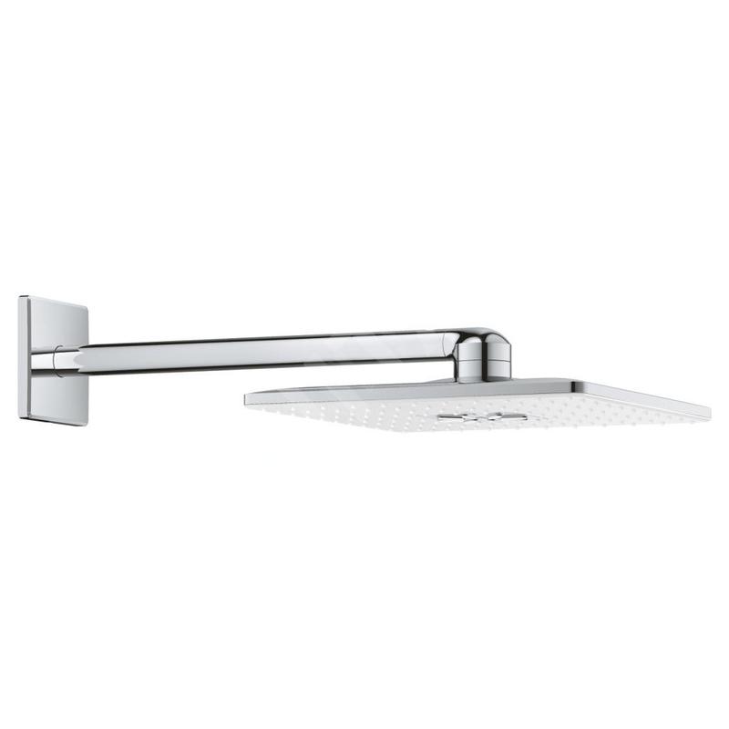 Grohe Rainshower SmartActive Cube - Douche de tête 310, bras de douche 430 mm, 2 jets, blanc lunaire 26479LS0